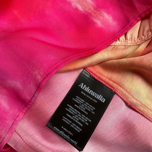 AHLUWALIA
watercolour-effect colour-block blouse size 12 US L - Picture 11 of 16